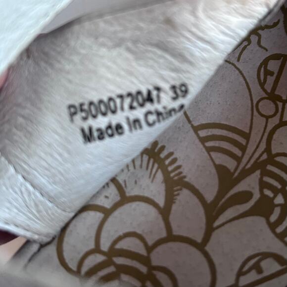 Fly London sandal size 8 wedge gold shimmer slingback peep toe EU 39 - Picture 7 of 10